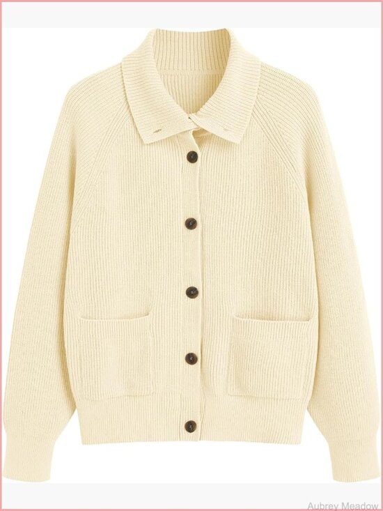 Sweaters - Chunky Mock Neck Cardigan Sweater Long Sleeve Button Down Fall Winter Knit Coat